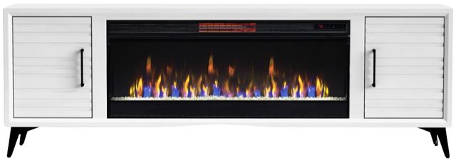 Legends Home Real Cozy Malibu White 78'' Fireplace Console-3