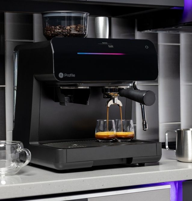 GE Profile™ Black Semi Automatic Espresso Machine-5