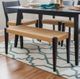 Powell® Cosgrove Black/Natural Bench-1
