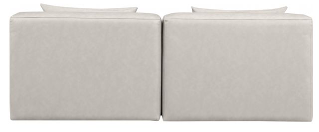 Meridian Furniture Cube 2-Piece Cream Armless Sofa-2