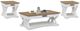 Parker House® Americana Modern 3-Piece Weathered Natural Occasional Table Set with Cotton Base-0