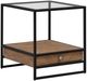 Liberty Furniture Bedford Glass Top End Table with Black/Weathered Oak Base-0