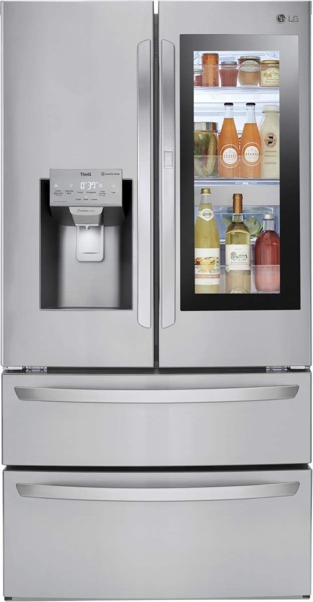 LG 36" 27.6 Cu. Ft. PrintProof™ Stainless Steel Smart Wi-Fi Enabled French Door Refrigerator with InstaView® Door-in-Door®-0