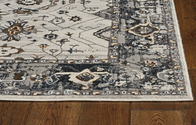 KAS Rugs Inspire Ivory/Gray Empera 5'x8' Area Rug-1