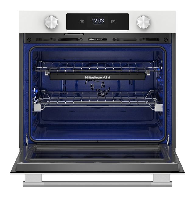 KitchenAid® 30" White Smart Single Electric Wall Oven with Assisted Cook Cycles-4