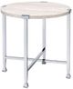 ACME Furniture Brecon White Oak Top End Table with Chrome Base-0
