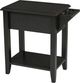 Brassex Inc. Dark Cherry Accent Table-0