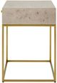 Uttermost® Pembrook Light Washed Side Table with Brushed Brass Base-4