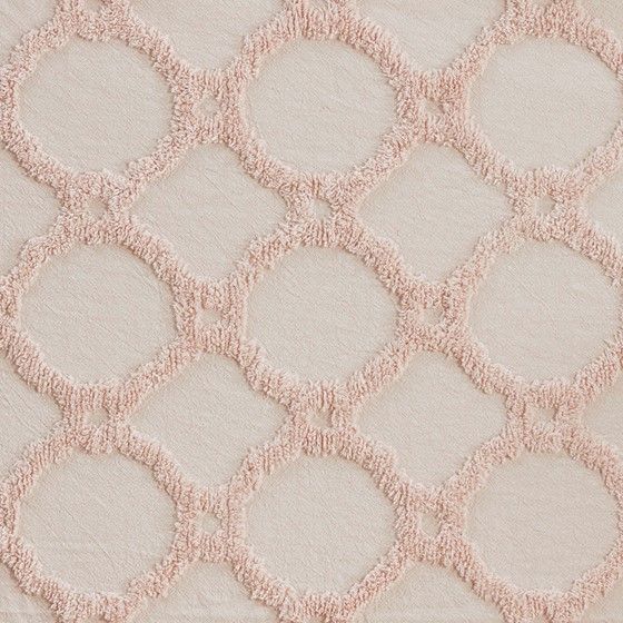 Olliix by Madison Park Brianne Blush 100% Cotton Tufted Chenille Lightweight Throw With Fringe Tassel-2
