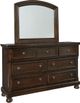 Millennium® by Ashley® Porter Rustic Brown Dresser Mirror-3