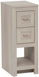 Linon Barkley 3-Piece Sandstone 25" Sink Vanity Mirror with Floor Cabinet Set-4