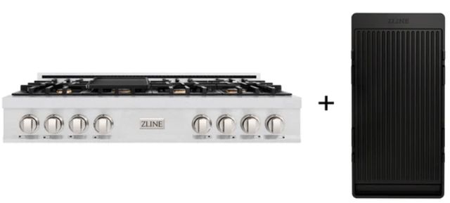 ZLINE Classic 48" Satin Stainless Steel Gas Rangetop with Griddle-0