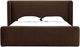 Modus Furniture Bacall Cola Queen Upholstered Wingback Platform Bed-3