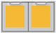 Hestan® AGSD Series 36" Sol Outdoor Double Storage Doors-0
