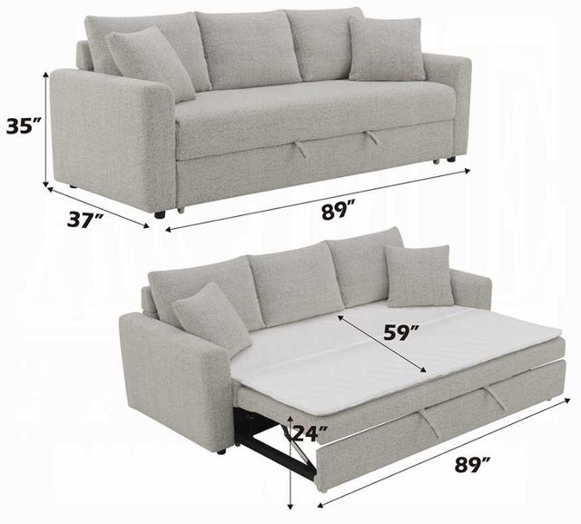 ACME Furniture Connie Gray Sofa Sleeper-2