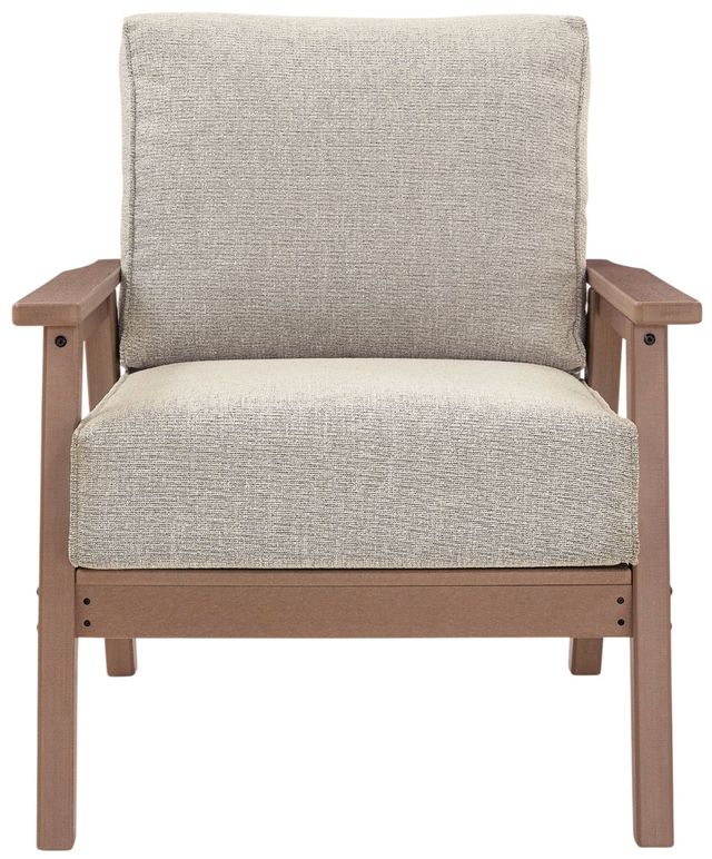 Signature Design by Ashley® Cliffs Beach 2-Piece Beige/Driftwood Fabric/Plastic Outdoor Lounge Chair-3