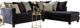 Nationwide Furniture Distributors 2-Piece Black Right-Arm Facing Sofa Sectional and Chaise-0