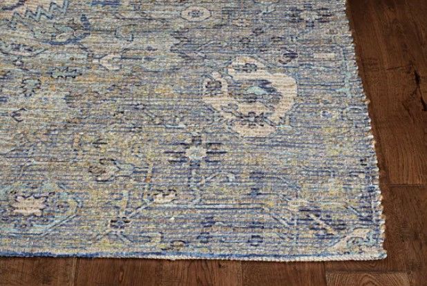 KAS Rugs Morris Blue/Yellow Gramercy 5'x7' Area Rug-1