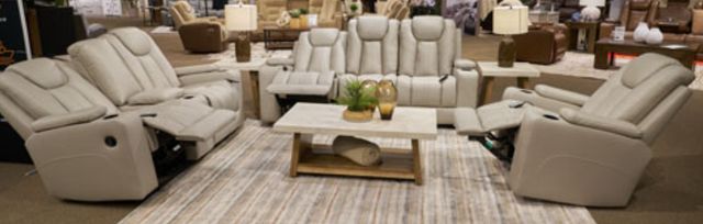 Signature Design by Ashley® Elevate Edges Coin Manual Glider Reclining Loveseat with Console-1