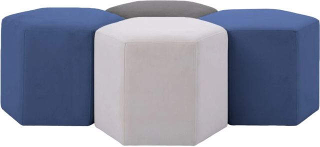 Decor-Rest® Furniture LTD Z011 Jose Navy Ottoman-1