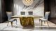 Furniture of America® Basilicata White Top Dining Table with Gold Base-1