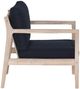 Linon Svana 2-Piece Navy/White Wash Fabric/Wood Outdoor Side Chair Set-4
