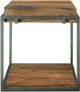 Riverside Furniture Maverick Brown Square Chairside Table with Metal Framework-0