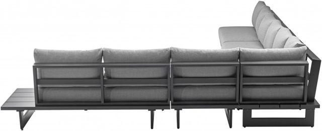 Meridian Furniture Maldives 7-Piece Gray/Black Fabric Outdoor Modular Sectional-2