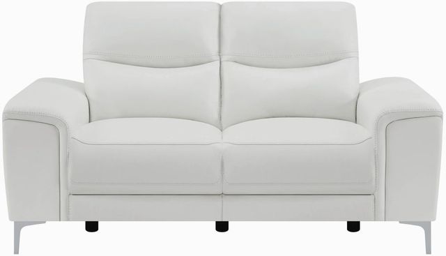 Coaster® Largo Upholstered Power White Loveseat-1