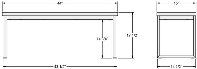 Amisco Customizable Dryden 44'' Dining Bench-1