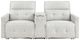 Homelegance® Salida White Double Power Reclining Loveseat with Center Console and Power Headrests-2