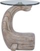 Powell® Wally The Whale Glass Top Side Table with Driftwood Base-5