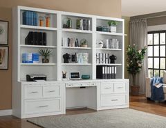 Parker House® Catalina 6-Piece Cottage White Workspace Library Wall