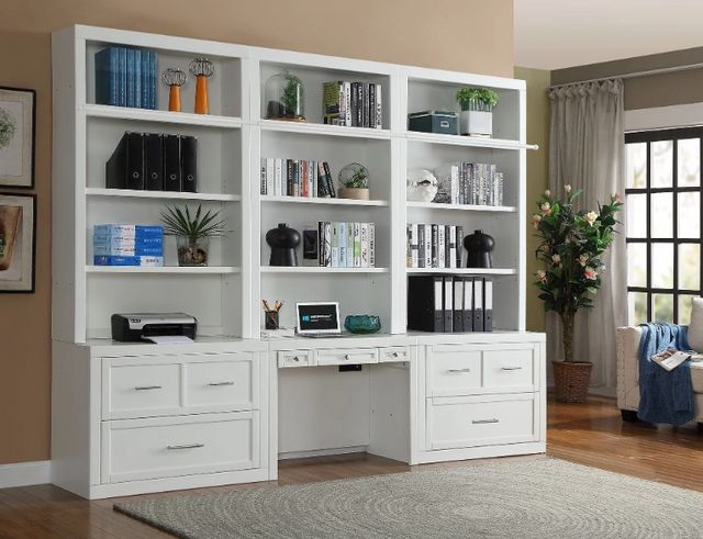 Parker House® Catalina 6-Piece Cottage White Workspace Library Wall