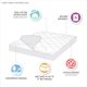 Olliix by Madison Park White California King Quiet Nights 100% Cotton Sateen Waterproof Diamond Quilting Down Alternative Mattress Pad-5