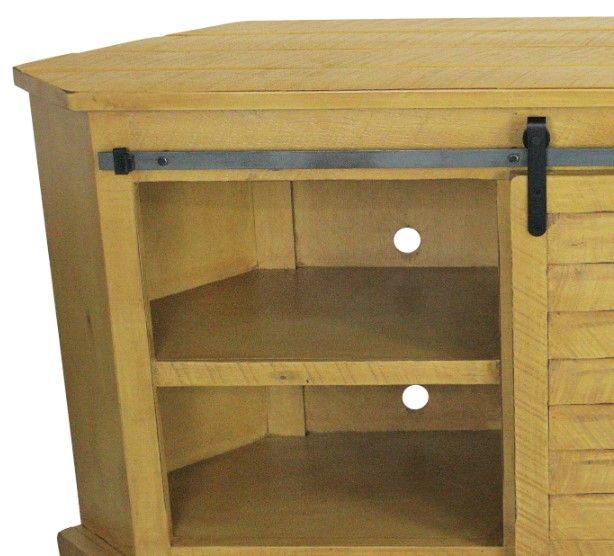 American Heartland Manufacturing Rustic Quaint Shutter Corner TV Stand-2