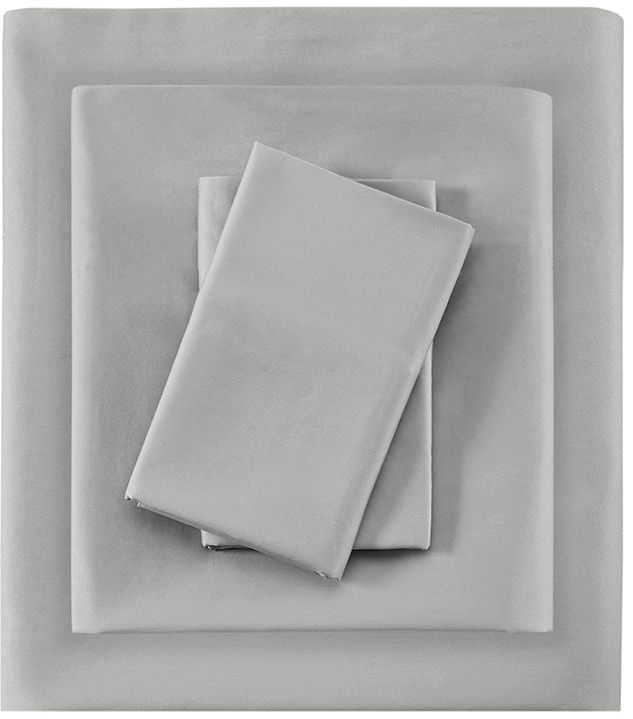 Olliix by Sleep Philosophy Silver King 300 Thread Count Liquid Cotton Sheet Set-0
