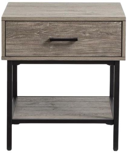 Magnussen Home® Fenwick Whitetail Brown End Table with Matte Black-1