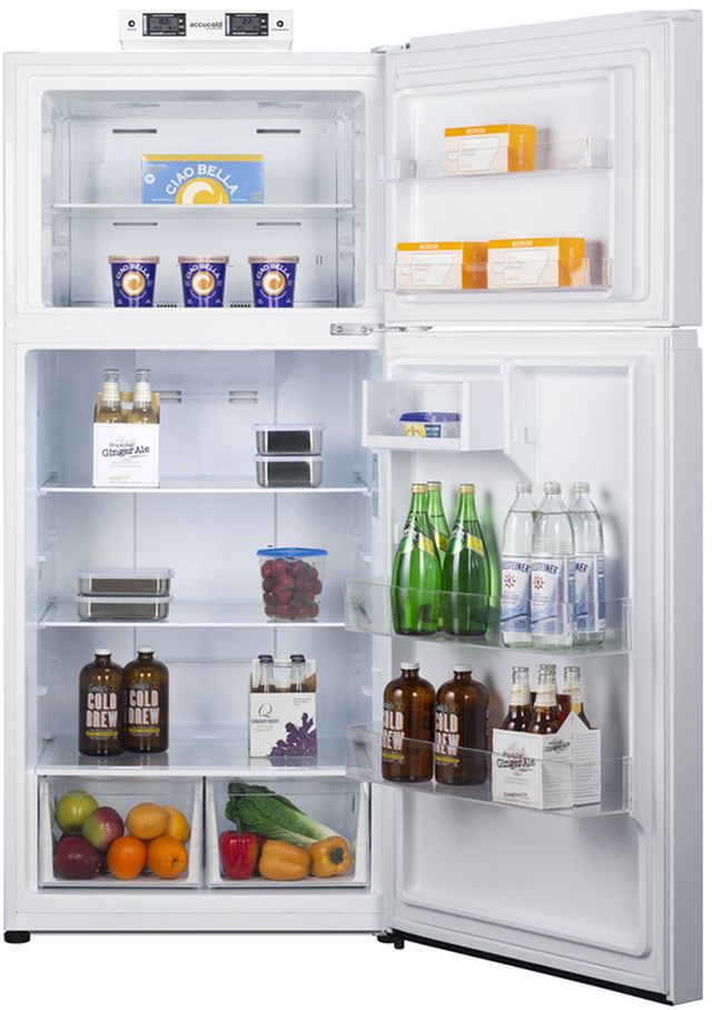 Summit® 30" 18 Cu. Ft. White Freestanding Top Freezer Refrigerator-3