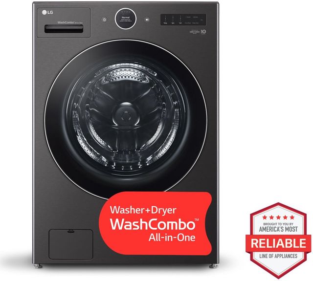 LG 5.0 Cu. Ft. Black Steel Washer Dryer Combo-1