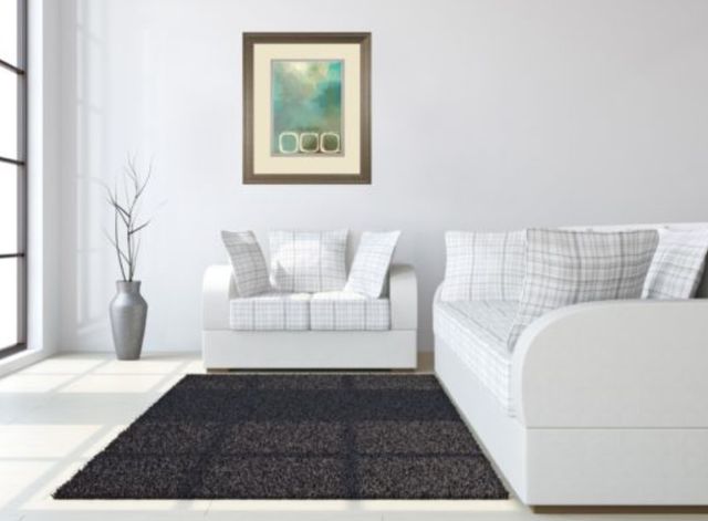 Classy Art Retro In Aqua And Khaki Il By Laurie Maitland Wall Art-2