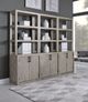 aspenhome® Platinum Gray Linen Door Bookcase-3
