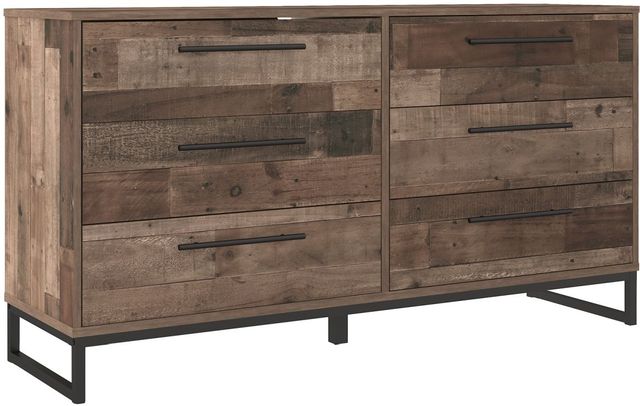 Signature Design by Ashley® Neilsville 4-Piece Multi Gray Queen Platform Panel Bed Set-2
