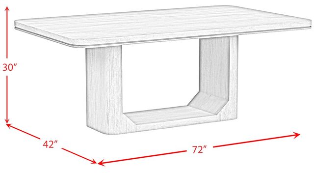 Elements International Rosalie Natural 72" Dining Table-2
