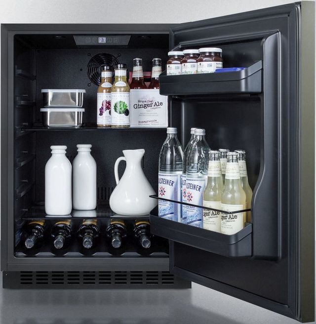 Summit® 4.8 Cu. Ft Black Stainless Steel Under the Counter Refrigerator-3