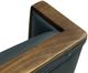 International Furniture Direct Forge Blue/Chocolate Brown Leather Dining Side Chair-5