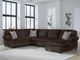 Signature Design by Ashley® Landsings 3-Piece Chocolate Sectional-1