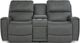 La-Z-Boy® Apollo Blue Grey Leather Power Reclining Loveseat with Console and Headrest-2