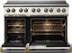 Viking® 5 Series 48" Pure White Pro Style Induction Range with Brushed Brass Trim-1