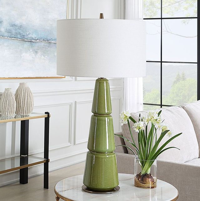 Uttermost® Mendell Moss Green Table Lamp-1